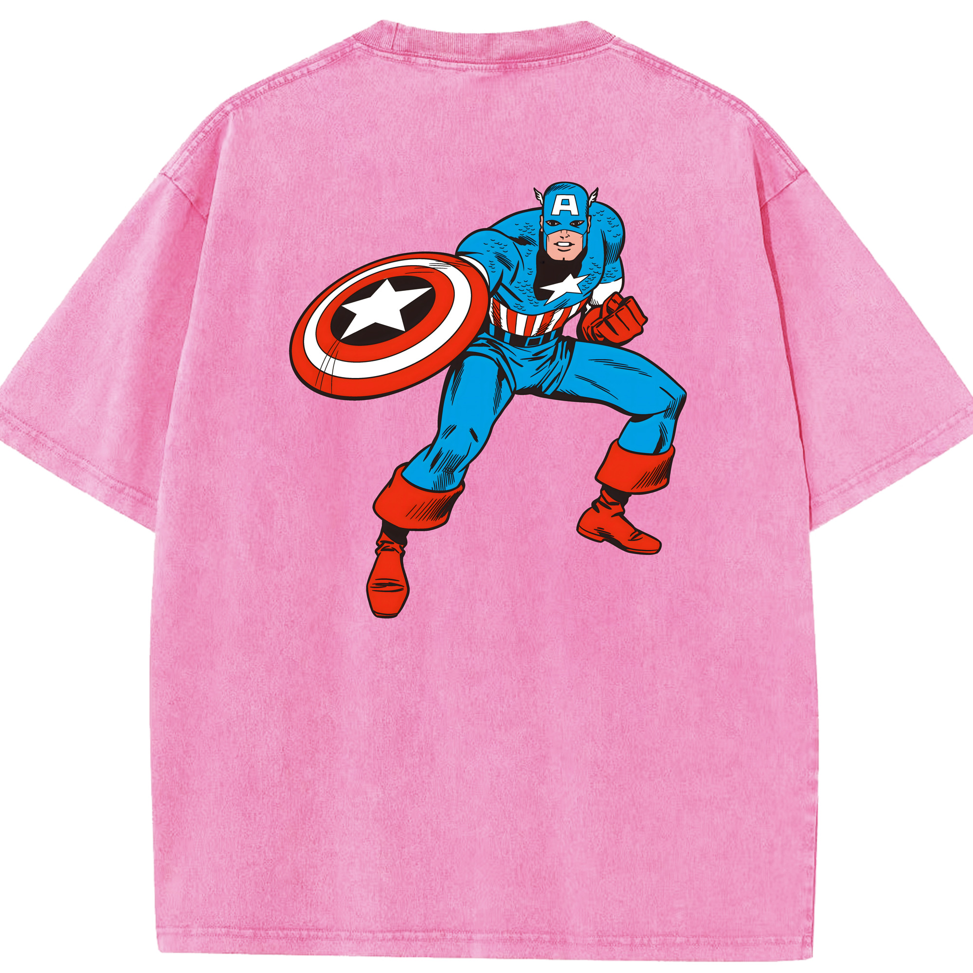 （画像用） アベンジャーズ The Avengers 綿100% ヴィンテージ風 半袖Tシャツ（背面プリント）
